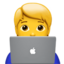 TECHNOLOGIST emoji in Apple's design style - Unicode 1F9D1-200D-1F4BB