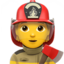 FIREFIGHTER emoji in Apple's design style - Unicode 1F9D1-200D-1F692