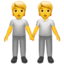 PEOPLE HOLDING HANDS emoji in Apple's design style - Unicode 1F9D1-200D-1F91D-200D-1F9D1