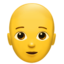 PERSON: BALD emoji in Apple's design style - Unicode 1F9D1-200D-1F9B2