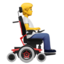 PERSON IN MOTORIZED WHEELCHAIR FACING RIGHT emoji in Apple's design style - Unicode 1F9D1-200D-1F9BC-200D-27A1-FE0F