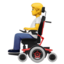 PERSON IN MOTORIZED WHEELCHAIR emoji in Apple's design style - Unicode 1F9D1-200D-1F9BC