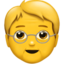 OLDER ADULT emoji in Apple's design style - Unicode 1F9D3