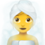 WOMAN IN STEAMY ROOM emoji in Apple's design style - Unicode 1F9D6-200D-2640-FE0F