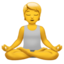 PERSON IN LOTUS POSITION emoji in Apple's design style - Unicode 1F9D8