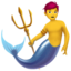 MERMAN emoji in Apple's design style - Unicode 1F9DC-200D-2642-FE0F