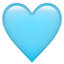 LIGHT BLUE HEART emoji in Apple's design style - Unicode 1FA75