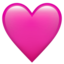 PINK HEART emoji in Apple's design style - Unicode 1FA77