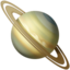 RINGED PLANET emoji in Apple's design style - Unicode 1FA90