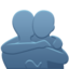 PEOPLE HUGGING emoji in Apple's design style - Unicode 1FAC2