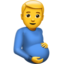 PREGNANT MAN emoji in Apple's design style - Unicode 1FAC3