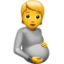 PREGNANT PERSON emoji in Apple's design style - Unicode 1FAC4