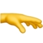 PALM DOWN HAND emoji in Apple's design style - Unicode 1FAF3