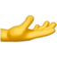 PALM UP HAND emoji in Apple's design style - Unicode 1FAF4