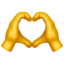 HEART HANDS emoji in Apple's design style - Unicode 1FAF6