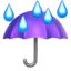 UMBRELLA WITH RAIN DROPS emoji in Apple's design style - Unicode 2614