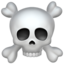 SKULL AND CROSSBONES emoji in Apple's design style - Unicode 2620-FE0F