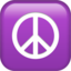 PEACE SYMBOL emoji in Apple's design style - Unicode 262E-FE0F