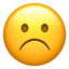 FROWNING FACE emoji in Apple's design style - Unicode 2639-FE0F