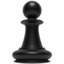 CHESS PAWN emoji in Apple's design style - Unicode 265F-FE0F