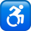 WHEELCHAIR SYMBOL emoji in Apple's design style - Unicode 267F