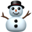 SNOWMAN WITHOUT SNOW emoji in Apple's design style - Unicode 26C4