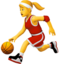 WOMAN BOUNCING BALL emoji in Apple's design style - Unicode 26F9-FE0F-200D-2640-FE0F