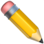 PENCIL emoji in Apple's design style - Unicode 270F-FE0F