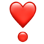 HEART EXCLAMATION emoji in Apple's design style - Unicode 2763-FE0F