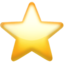 WHITE MEDIUM STAR emoji in Apple's design style - Unicode 2B50