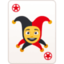 PLAYING CARD BLACK JOKER emoji in Facebook's design style - Unicode 1F0CF