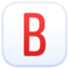 NEGATIVE SQUARED LATIN CAPITAL LETTER B emoji in Facebook's design style - Unicode 1F171-FE0F