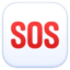 SQUARED SOS emoji in Facebook's design style - Unicode 1F198