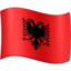 Albania Flag emoji in Facebook's design style - Unicode 1F1E6-1F1F1