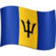 Barbados Flag emoji in Facebook's design style - Unicode 1F1E7-1F1E7