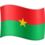 Burkina Faso Flag emoji in Facebook's design style - Unicode 1F1E7-1F1EB