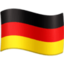 Germany Flag emoji in Facebook's design style - Unicode 1F1E9-1F1EA