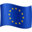 European Union Flag emoji in Facebook's design style - Unicode 1F1EA-1F1FA