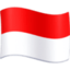 Indonesia Flag emoji in Facebook's design style - Unicode 1F1EE-1F1E9