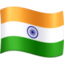 India Flag emoji in Facebook's design style - Unicode 1F1EE-1F1F3