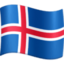 Iceland Flag emoji in Facebook's design style - Unicode 1F1EE-1F1F8