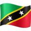 St. Kitts & Nevis Flag emoji in Facebook's design style - Unicode 1F1F0-1F1F3