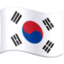 South Korea Flag emoji in Facebook's design style - Unicode 1F1F0-1F1F7