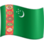 Turkmenistan Flag emoji in Facebook's design style - Unicode 1F1F9-1F1F2