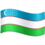 Uzbekistan Flag emoji in Facebook's design style - Unicode 1F1FA-1F1FF