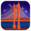 BRIDGE AT NIGHT emoji in Facebook's design style - Unicode 1F309