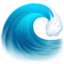 WATER WAVE emoji in Facebook's design style - Unicode 1F30A