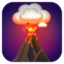 VOLCANO emoji in Facebook's design style - Unicode 1F30B