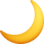 CRESCENT MOON emoji in Facebook's design style - Unicode 1F319