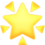 GLOWING STAR emoji in Facebook's design style - Unicode 1F31F